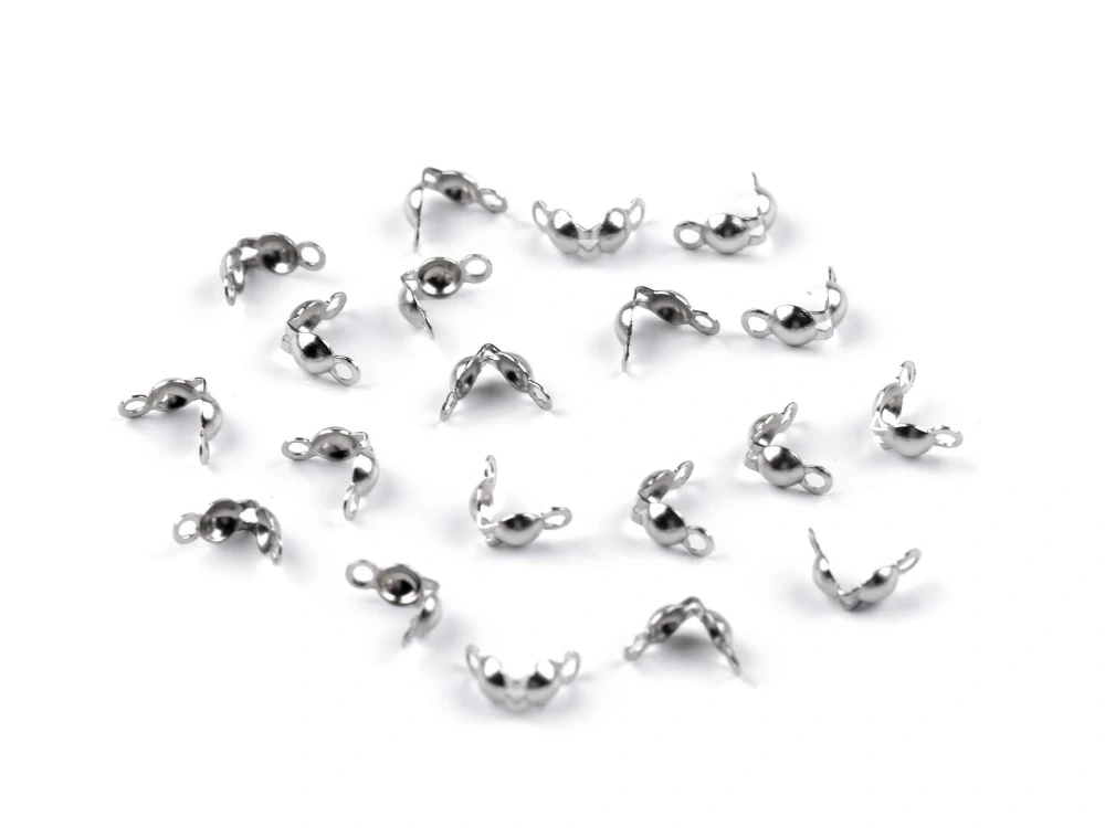Kalot nerez ocel, 6mm, platina, 1ks