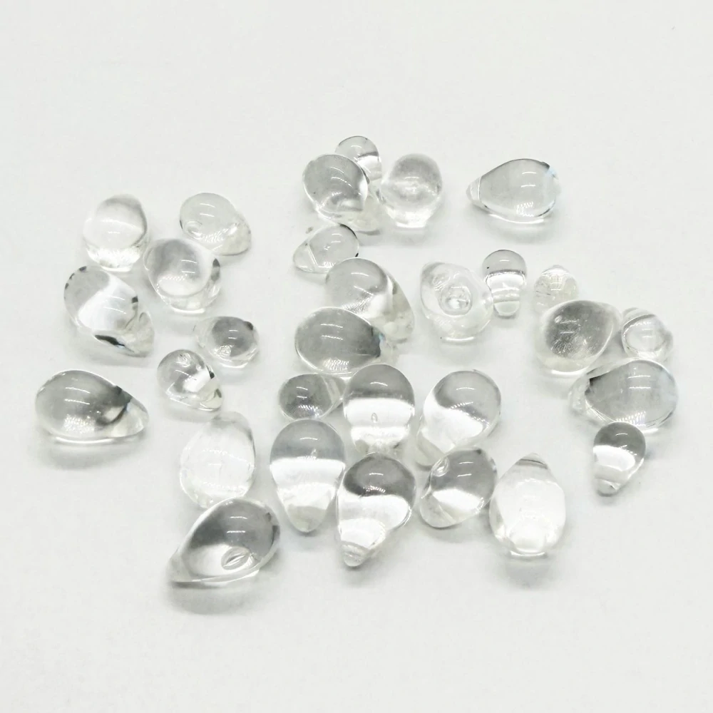 Korálky broušené CZ, 6x4-9x6mm, transparent, 30ks