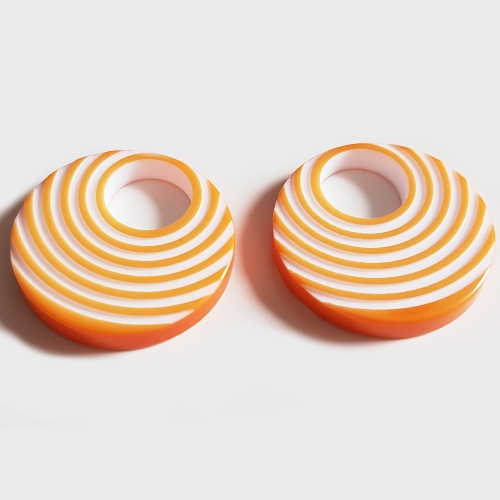 Plastový donut, 25mm, oranžová, 1ks