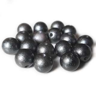 Korálek plastový SHINE, 10mm, šedá, 10ks