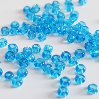 Rokajl transparentní, 2mm, modrá neon, 50g