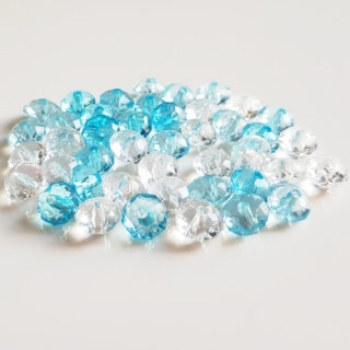 Plastová rondelka slavík, 6x8mm, azurová, 20g