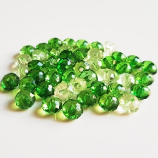 Plastová rondelka slavík, 6x8mm, zelenkavá, 20g