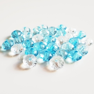 Plastová rondelka slavík, 6x10mm, azurová 20g