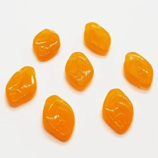 Korálky broušené, 12x7mm, oranžová, 24ks