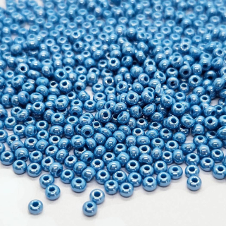 Rokajl Preciosa perleť, 2,3mm, tyrkys světlý, 20g