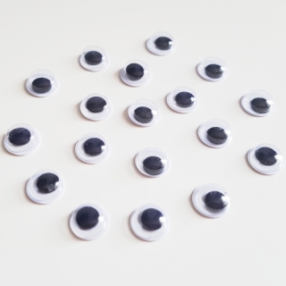 Oči nalepovací, 6 mm, 20ks