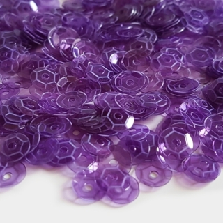Flitry transparentní, 6mm, fialová tmavá, 10g