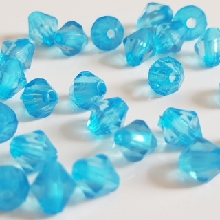 Lucerna, 6x6mm, azurová, 50ks