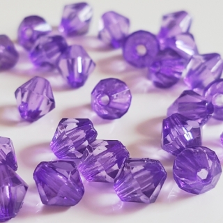 Lucerna, 6x6mm, fialová, 50ks