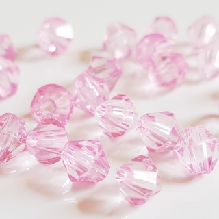 Lucerna, 6x6mm, růžová světlá, 50ks