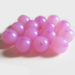 Plastové korálky milk, 12mm, růžová světlá, 10ks