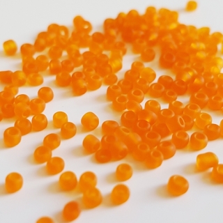 Rokajl matný, 2mm, oranžová, 50g