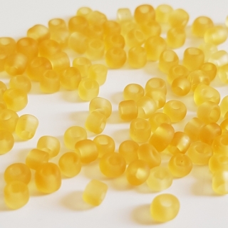 Rokajl matný, 3mm, oranžová světlá, 50g
